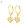 Silver Needle Vintage Shell Pendant Hoop Earrings Women's Pearl Conch Gold Earrings Jewelry Gifts - Image 8