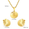 Circular Shell Jewelry Set Pendants Necklace Earring Sets Sun Cross Stainless Steel Set For Women Wedding Party - Image 2