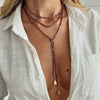 Geometric Acrylic Bead Choker Necklace with Pendant Detail - Image 9