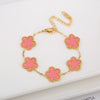 Stainless Steel Laser Five Leaf Flower Petal Adjustable Clover Bracelet Classic for Woman Girl Jewelry Party Gift - Image 26