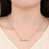 Silver Two-Way Inlaid Stone Four-Leaf Clover Heart Necklace For Women Elegant Party Jewelry Female Pendant Gifts - Image 2
