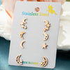 4Pairs Geometric Stainless Steel Heart Star Earring Moon Cross Ear Jewelry Set Girls Simple Classic Earrings Gifts Accessories - Image 23