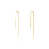 Silver Gold Chain Tassel Stud Earrings for Women Cute Jewelry Minimalist Accessories - Image 6