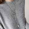 Stainless Steel Pull-out Adjustable Chain Baroque Pearl Pendant Long Necklace For Womens Sweater Chain Jewelry - Image 4