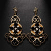 Luxury Designer Oversize Geometric Earrings Pendant Bridal Accessories Large Rhinestone Dangle Earrings Wedding Jewelry