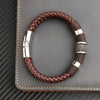Vintage Multilayer Brown Leather Stainless Steel Men Bracelet Bead Bracelet Jewelry Male Wrist Bangle Christmas Gifts - Image 5