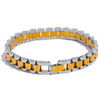 Stainless Steel Chain Bracelet Simple Plated Heavy Metal Texture Jewelry Men Party - Image 12