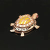 Inspiration inlay Diamond 585 Purple Gold Double layered Golden Turtle Pendant Plated Rose Gold Necklace Banquet Jewelry - Image 4
