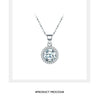 Genuine 925 Sterling Silver Luxury Chain Brand Necklace with 2.0Ct AAAAA Level Zircon Necklaces Gift Jewelry for women