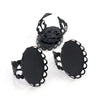18x25mm 5pcs Antique Silver Bronze Plated Mixed Styles Oval Adjustable Ring Settings Blank/Base - Image 7