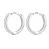 Silver Hoop Earrings for Women Men Micro Pave CZ Minimalist Huggie Hoops Stackable Ear Jewelry Gifts - Image 8