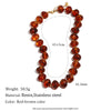 Colorful Candy Bead Strand Necklace Adjustable Gold Extension Chain Flat Oval Resin Beads Beach Women Jewelry - Image 8
