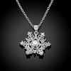 Aesthetic Snowflake Pendant Necklace Lady Silver Color Shiny Zirconia Accessories for Christmas Party Winter Accessories - Image 3