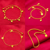 Stainless Steel Bracelets on the Leg Heart Charm Long Chain Foot Anklet 27cm Bohemian Accessories Jewelry Gifts - Image 1