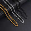 1 Piece Width 3mm Stainless Steel Double Cable Square Chain Men Women Necklace Jewelry Length 21-80cm - Image 1