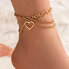 Boho Gold Silver Color Tassel Chain Bracelet Anklet Charms Snake/Starfish/Heart Sexy Leg Ankle On Foot Chain Beach Jewelry - Image 8
