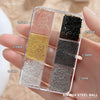 6 Grids 6 Sizes Golden Metal Beads Nail Art Charms, 0.8-1.5mm 3D Nail Caviar Beads, Stainless Steel Round Ball Beads Decorations - Image 9