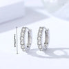 Silver Zirconia Huggie Hoop Earrings for Women Girls Sparkling Round CZ Wedding Engagement Party Jewelry Gift - Image 6