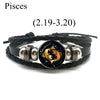 12 Zodiac Signs Leather Bracelet for Men Women Virgo Libra Scorpio Aries Taurus Braided Rope Bracelets Birthday Gift - Image 20