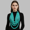 Geometric Round Wooden Beads Handmade Beaded MultiLayer Long Necklaces For Women Vacation Party Jewelry - Image 2