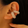 Colorful Crystal Zircon Pearl Ear Clip Earrings for Women Metal C-Shaped No Pierced Cartilage Ear Cuff Jewelry - Image 1