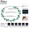 Pera Royal Women Jewelry Silver Color Dark Blue CZ Crystal Leaf Chain Link Bracelets and Bangles for Party Gift - Image 6