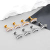 Cubic Zirconia Labret Stud 16G Internally Threaded for Lip Tragus and Helix - Image 53