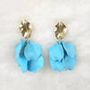 Gold Color Metal Leaf Acrylic Petal Flower Drop Earrings For Women Rose Pink Blue Orange Green Colors - Image 11