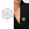 Snowflake Rhinestone Brooch with Pearl-Style Center and Color Options - Image 1