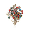 Rhinestone Flower Bouquet Brooches for Women Plant Pins Friends Party Gifts Banquet Jewellery Accessories - Image 4