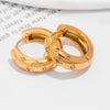 Classic Inlaid Zircon Hoop Earrings for Women, Stainless Steel Plated with Gold, Earrings - Image 7