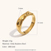 La. Muses Irregular Twisted Wide Faced Stainless Steel Women's Ring Pvd Gold Plated Jewelry Accessories - Image 9