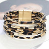 Vintage Metal Tube Leopard Leather Bracelet For Women Men Boho Multilayer Wrap Wide Bracelet Charm Jewelry - Image 4