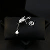 Glasses Rabbit Brooch Animal Lapel Pin for Women Elegant Rhinestone Jewelry with Pearl Pendant, Coat Shawl Wedding Gift - Image 5