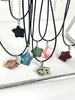 Stone Hexagon Crystal Rose Quartz Opal Star Pendant Necklace for Women Fluorite Lapis Bullet Pendulum Jewelry Gift - Image 2