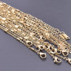 Ten-Piece Stainless Steel Chain Necklace Lot in Gold-Tone with 45 cm Length - Image 8