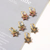 Star Gold Color Geometric Hoop Earrings For Women Zircon Female Drop Earrings Engagement Elegant Jewelry - Image 23