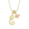 Letter Necklace for Women Pink Zircon Heart-shaped Pendant Suitable for Girls to Wear Personalized Gold-plated Jewelry - Image 14
