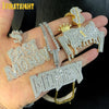 Iced Out Bling Crown Letters Money Pendant Necklace Two Tone Color CZ Zircon Dollar Symbol Necklaces Men's Hip Hop Jewelry - Image 6