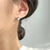 Silver Heart Small Stud Earrings For Women Wedding Jewelry Accessories Jewellery - Image 4