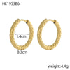 Carlidana Chic Simple Hoop Earrings Simple Women Earrings Stainless Steel Gold Plated Twisted Circle Huggies Earring - Image 18
