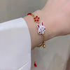 Anime Ghost Kill Earrings Cherry Blossoms Fox Classy Bracelet Cosplay Party Accessories - Image 3