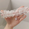 30cm Lace Bow Necklace Sweet Love Heart Gem Charm Lolita Girls Necklace Cosplay Collar Chains Dancing Jewelry for Wedding Party - Image 1
