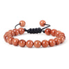 Braided Stone Bead Bracelet with Multiple Bead Sizes - Image 20