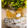 66mm Stainless Steel Hammer Metal Shell Cuff Bracelet Bangle Golden Pvd Plated Texture Wide Wrist Jewelry Gift - Image 5