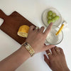 Chic Gold Color Simple 316L Stainless Steel Bangles Bracelets for Women Charm Zircon Jewelry Gift - Image 3