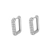 Minimalist Geometric Square Crystal CZ Big Huggies Hoop Earrings for Women Gold Color Metal Wedding Jewelry Gift - Image 9
