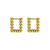 1 Pair Round Bead Design Hoop Earrings For Women Men Stainless Steel Ear Buckle Geometric Love Heart Oval Party Jewelry - Image 12