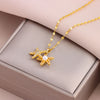 Sweet Sexy Zircon Crystal Series Pendant Necklaces For Women Female Stainless Steel Neck Chain Jewelry Girls Party Gift - Image 11