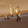 3PCS Water Drop Huggie Hoop Earrings Set for Women Three-petal Flower Stud Earrings Prevent Allergy Piercing Jewelry - Image 13